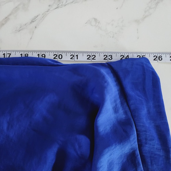 City Triangles Women's Silky Pleated Strapless Jumpsuit Baggy Wide Leg Small - Picture 9 of 10